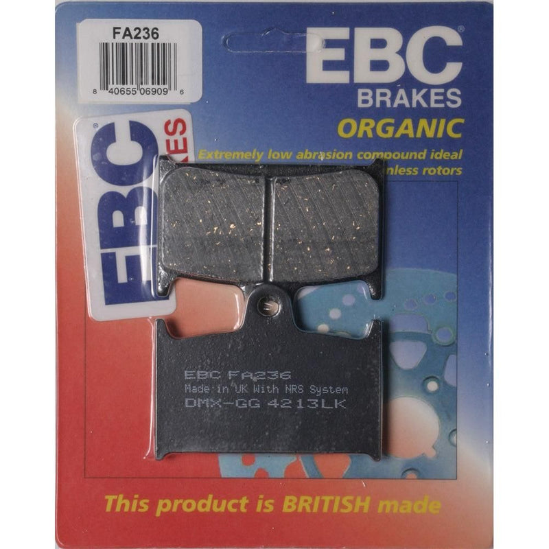 Load image into Gallery viewer, EBC 1 Pair Premium SFA Organic OE Replacement Brake Pads MPN FA236

