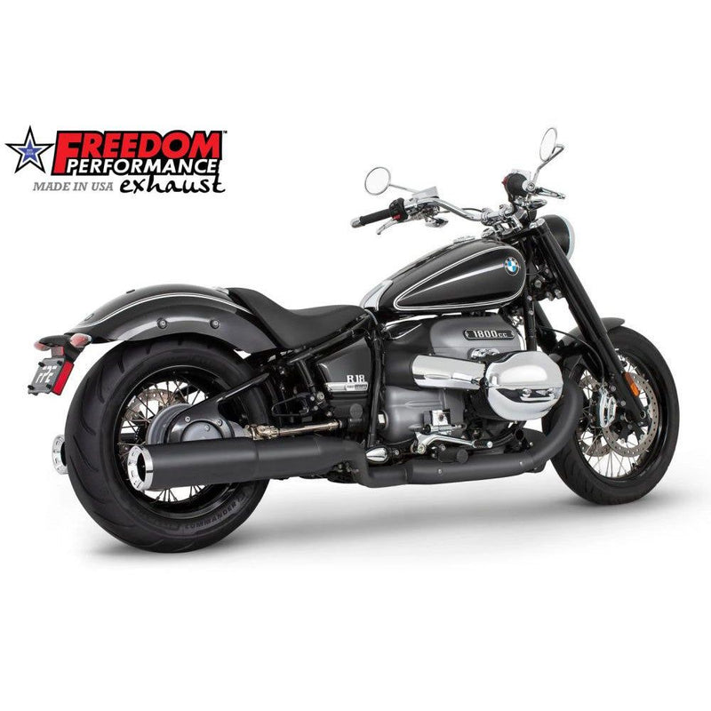 Load image into Gallery viewer, Freedom Performance 4.5&quot; Slip-On Exhaust Straight Cut Black Chrome Tip For BMW R18 2021
