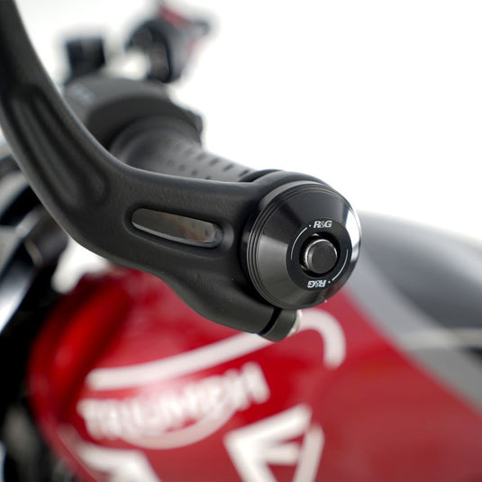 R&G Racing Black Bar End Sliders For 2024-2024 Royal Enfield Meteor 350