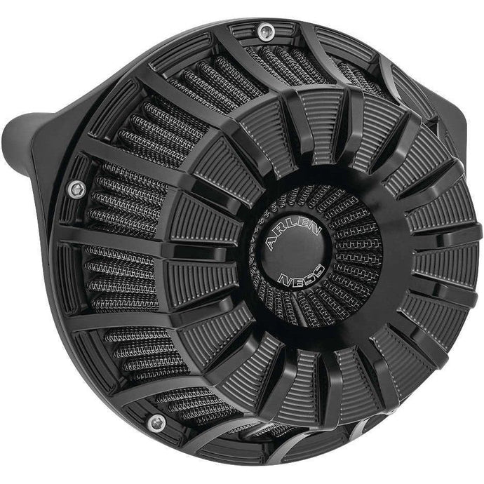 Arlen Ness 15-Spoke Black Inverted Air Cleaner 18-995
