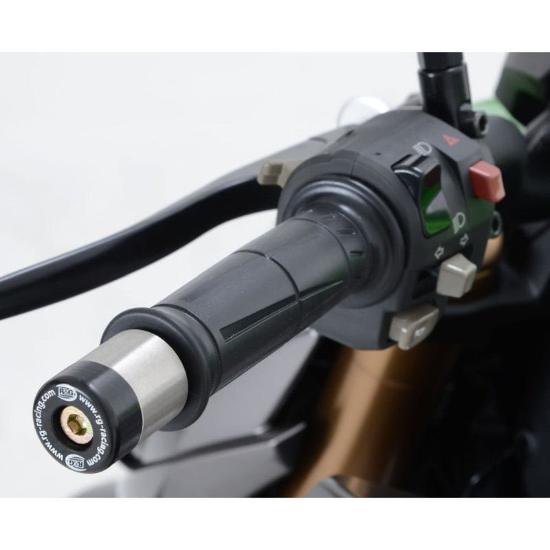 Load image into Gallery viewer, R&amp;G Racing Black Bar End Sliders For 2013-2017 CFMoto 650i
