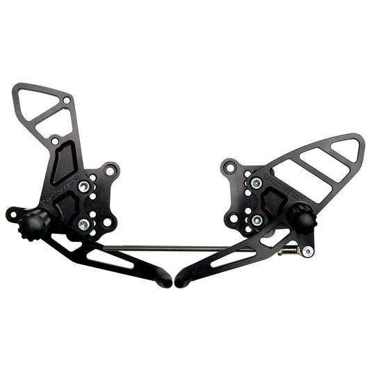 Vortex Racing Adjustable Rear Set Black - RS503K