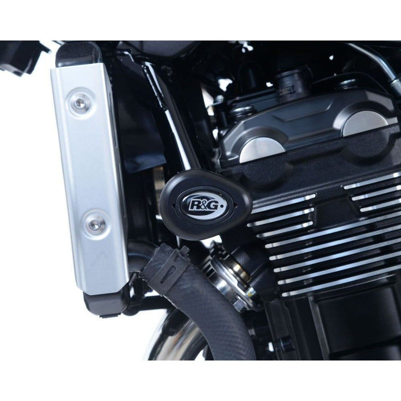 Load image into Gallery viewer, R&amp;G Racing Black Aero Style Crash Protection Bobbins For 2018-2024 Kawasaki Z900RS
