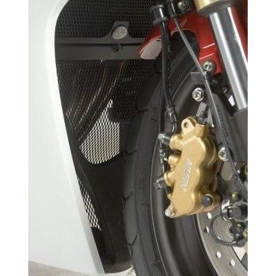 Load image into Gallery viewer, R&amp;G Racing Black Downpipe Grill For 2011-2014 Honda CBR600F DG0005BK
