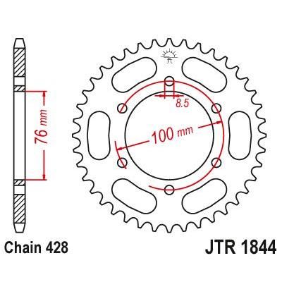 JT Sprockets Front Steel Sprocket 52 Tooth 52T 428 Chain For Yamaha YZF-R125 World GP 60th Anniversary 2022 JTR1844.52