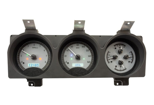 Dakota Digital 1981-1993 Dodge Full-size Truck/Ramchargers VHX Silver White Display Gauge Kit VHX-81D-PU-S-W