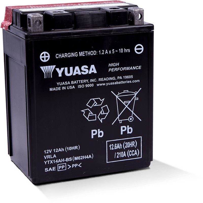Load image into Gallery viewer, Yuasa Maintenance Free YTX14AHBS 12 Volt Battery YUAM62H4A
