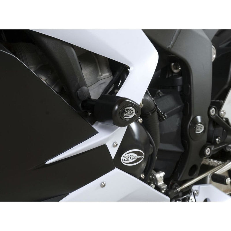 Load image into Gallery viewer, R&amp;G Racing Black Aero Style Crash Protection Bobbins For 2013-2018 Kawasaki Ninja ZX6R ZX600F
