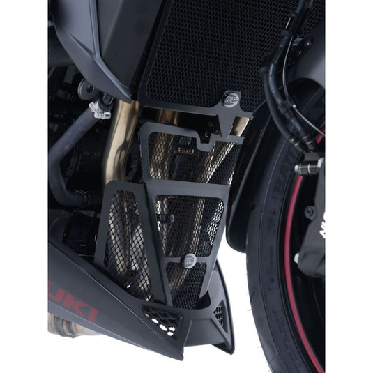 R&G Racing Black Downpipe Grill For 2017-2021 Suzuki GSXS750 DG0025BK