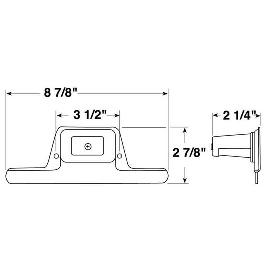 License Plate Bracket with Light and Mounting Hardware