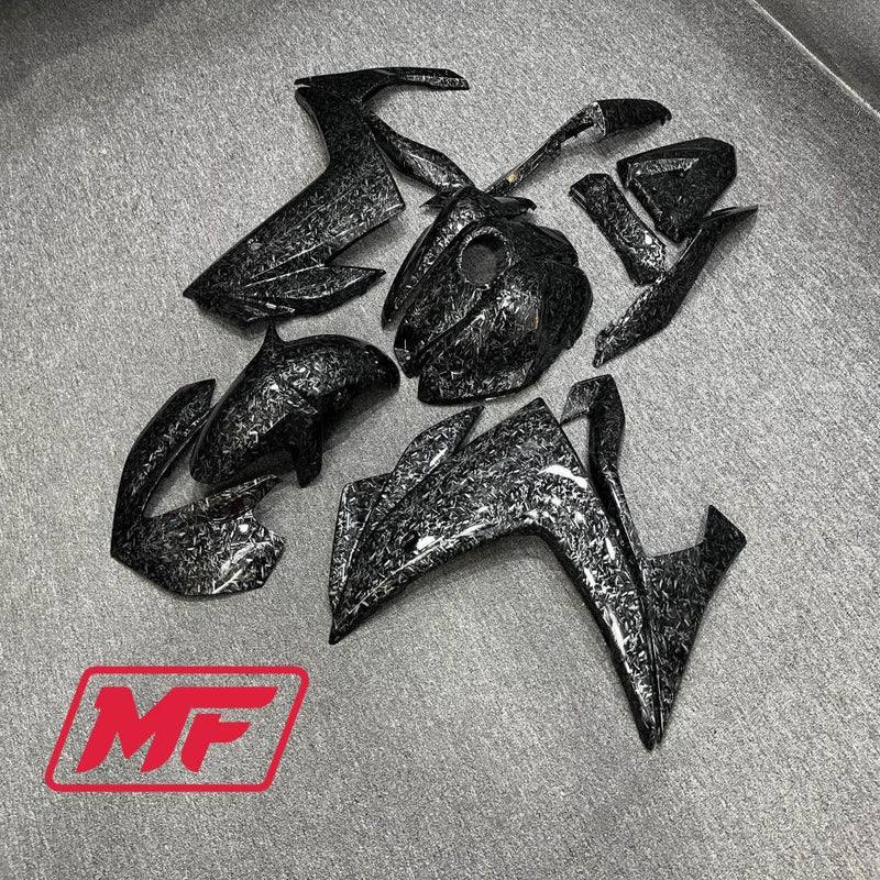 Load image into Gallery viewer, Monster Fairings Full Kit Yamaha R3 14-18 Forged Carbon Fiber Style + Windshield + Gas Tank Cover
