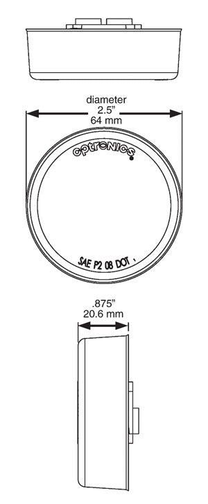 Load image into Gallery viewer, 2 1/2&quot; Round Red LED Clearance Light- - Grommet Mount
