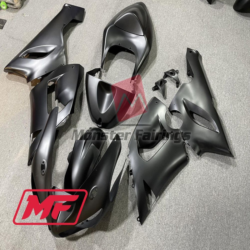 Load image into Gallery viewer, Monster Fairings Full Kit Kawasaki ZX-6R 05-06 Matte Black + Windshield + Gas Tank Cover
