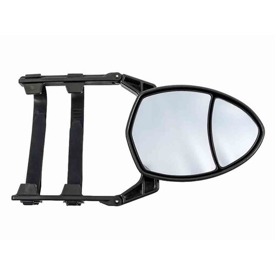 Clamp-On, Dual-View, 8 Inch x 5-1/2 Inch Towing Mirror