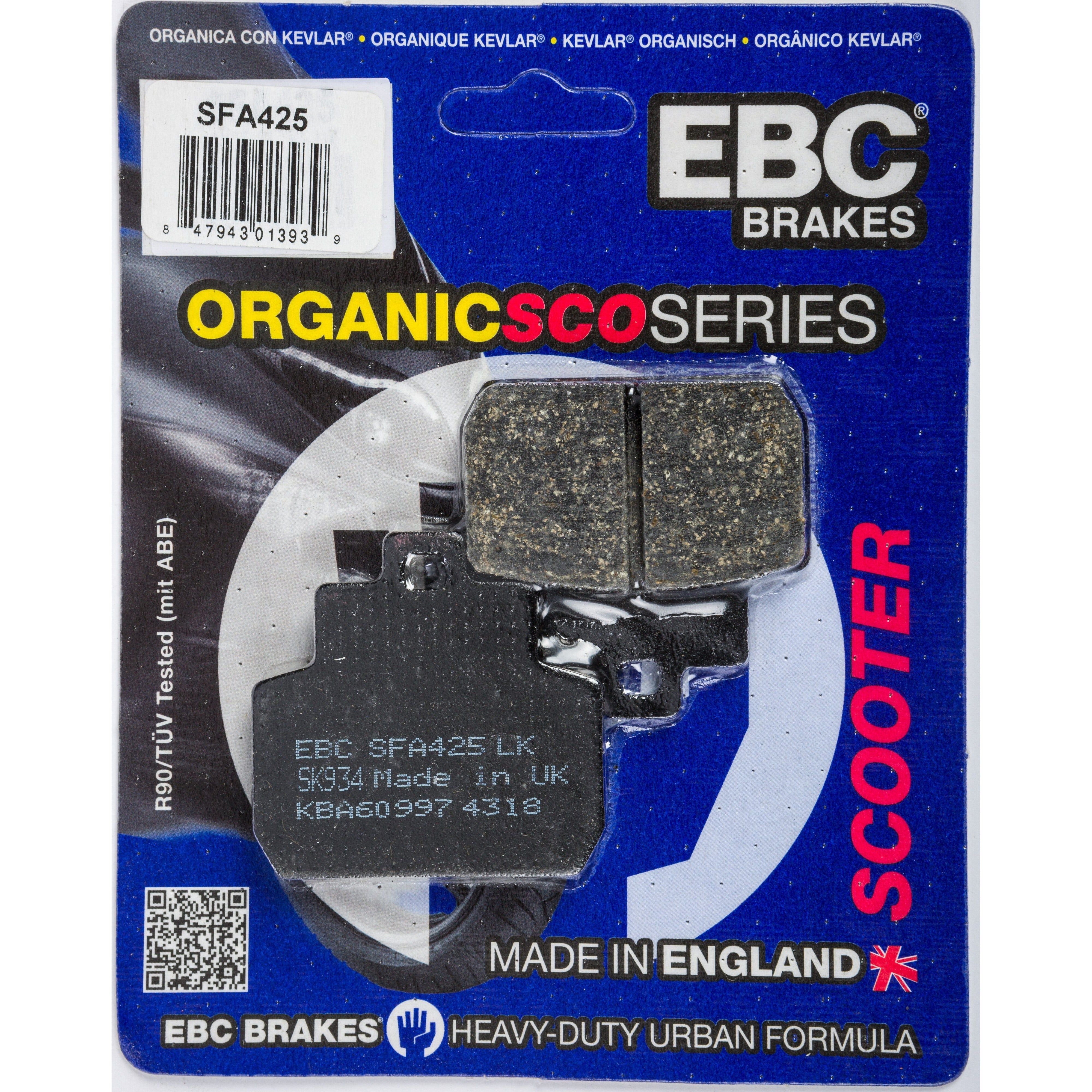 EBC 1 Pair Premium SFA Organic OE Replacement Brake Pads For Piaggio MP3 2008-2009