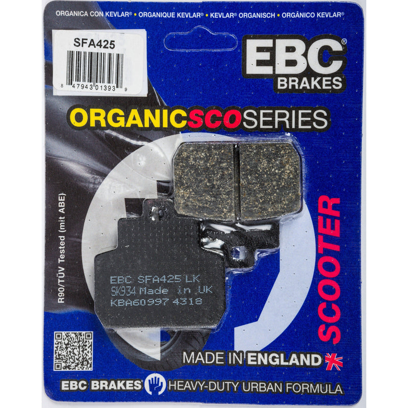Load image into Gallery viewer, EBC 1 Pair Premium SFA Organic OE Replacement Brake Pads For Piaggio MP3 2008-2009

