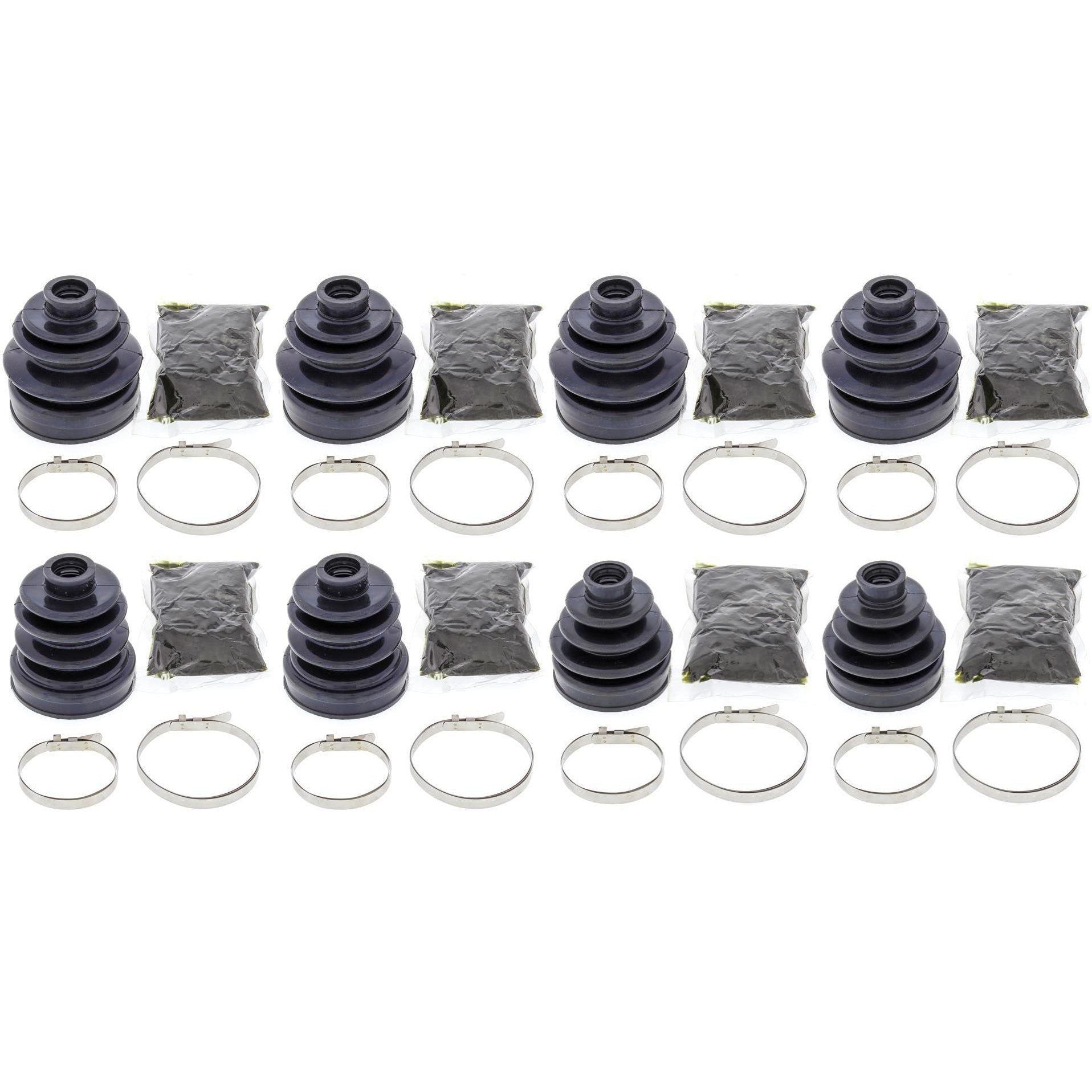 Complete Front & Rear Inner & Outer CV Boot Repair Kit Yamaha 450 RHINO 06-09