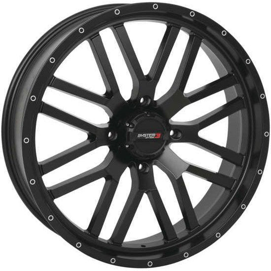 System 3 ST-3 Simulated Beadlock Matte Black Wheel 22x6.5 4/156 4+2.5 (+10mm)