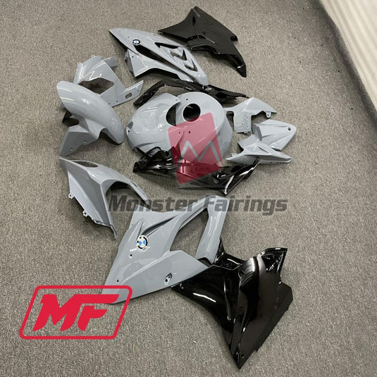 Monster Fairings Full Kit BMW S1000RR 17-18 Cement Grey and Black + Windshield + Gas Tank Cover