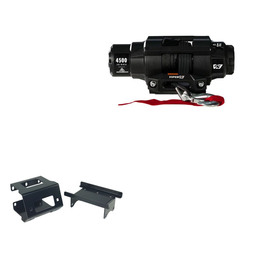 Viper 4500lbs V3 Winch Black Rope With Mount For Polaris Sportsman XP 850 2009-2014