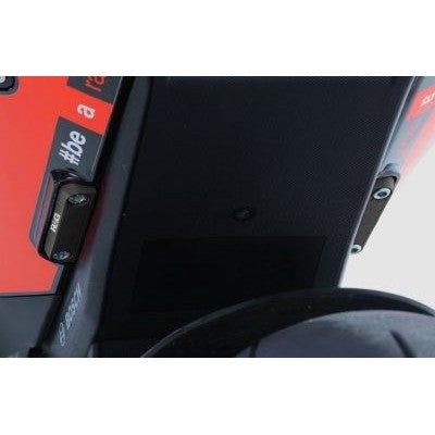 Load image into Gallery viewer, R&amp;G Racing Black Footrest Delete Blanking Plate Kit For 2019-2024 Aprilia RSV4 1100 Factory
