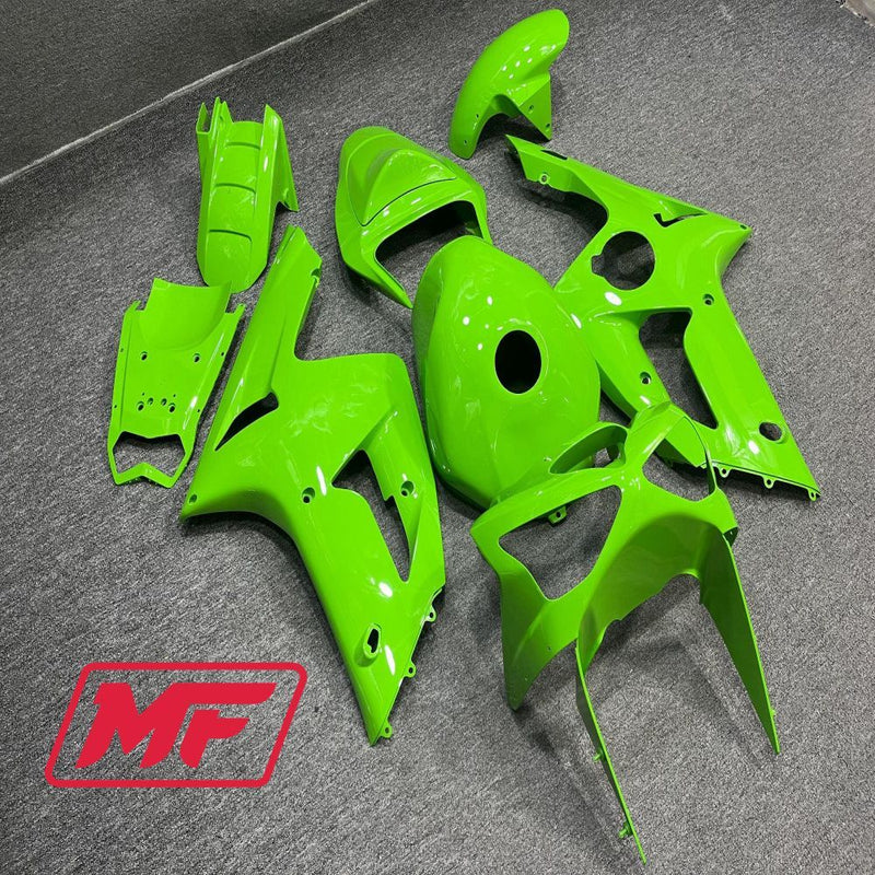 Load image into Gallery viewer, Monster Fairings Full Kit Kawasaki ZX-6R 03-04 OEM Green + Windshield + Gas Tank Cover
