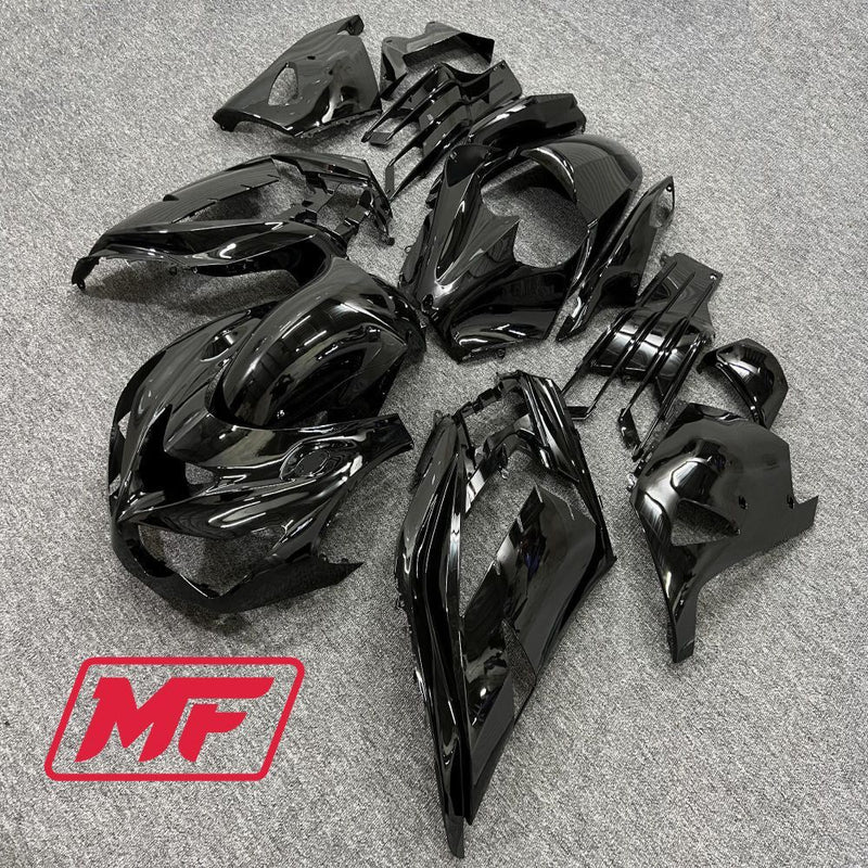 Load image into Gallery viewer, Monster Fairings Full Kit Kawasaki ZX-14R 12-23 Gloss Black + Windshield + Gas Tank Cover
