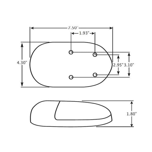 18 Watt Incandescent Single Dome Light