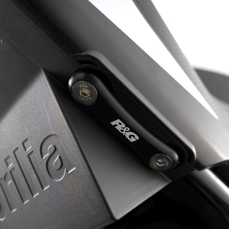 Load image into Gallery viewer, R&amp;G Racing Black Rear Foot Rest Delete Blanking Plates For 2024-2025 Aprilia RS457
