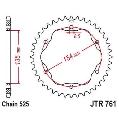 Load image into Gallery viewer, JT Sprockets Rear Steel Sprocket 38 Tooth 38T 525 Chain For Ducati 1098 S 2007-2008 JTR761.38
