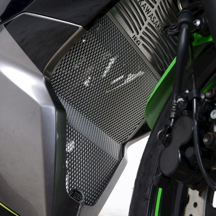 R&G Racing Black Downpipe Grill For 2019-2024 Kawasaki Ninja 125 DG0029BK
