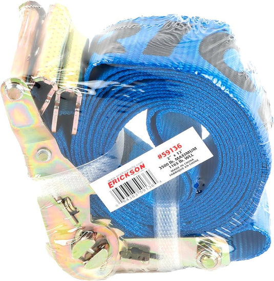 Erickson 59136 Blue 2" x 12' Ratcheting E-Track Logistic Strap
