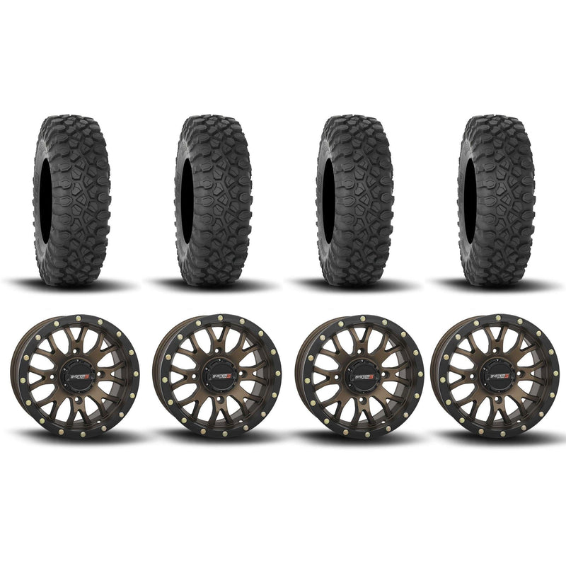 Load image into Gallery viewer, System 3 ST-3 Simulated Beadlock Bronze 15" Wheels And XC450 Tires [30x10R-15]
