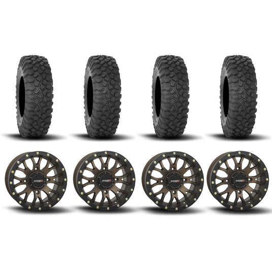 System 3 ST-3 Simulated Beadlock Bronze 15" Wheels And XC450 Tires [30x10R-15]