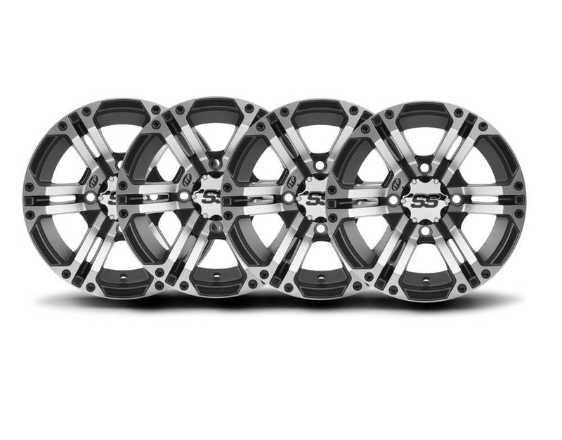 Load image into Gallery viewer, ITP Set of Four SS212 Alloy Wheels Machined Black 14x8 4/156 5+3
