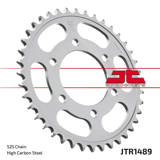 JT Sprockets Rear Steel Sprocket 39 Tooth 39T 525 Chain For Kawasaki Ninja ZX10R ZX1000 FKF.FKFA 2019 JTR1489.39