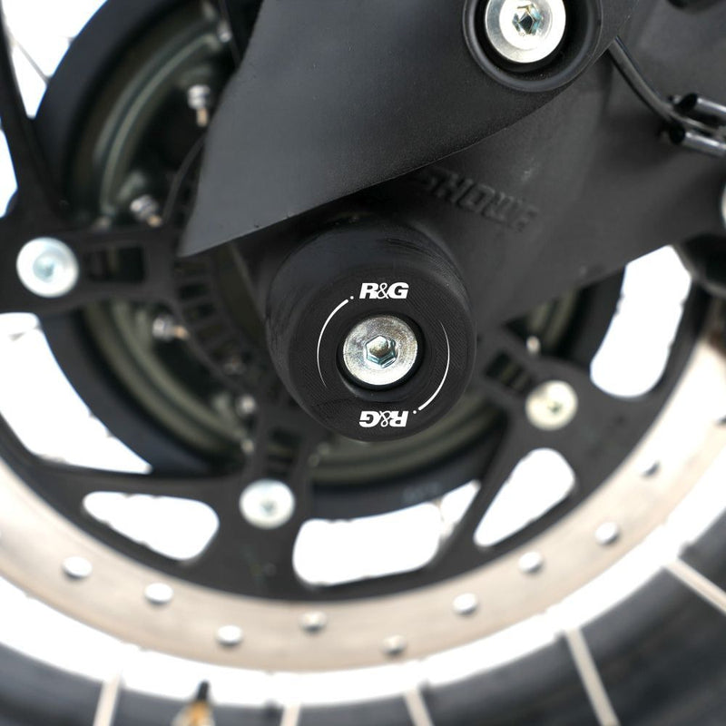 Load image into Gallery viewer, R&amp;G Racing Black Fork Protectors For 2024-2024 Royal Enfield Himalayan 450
