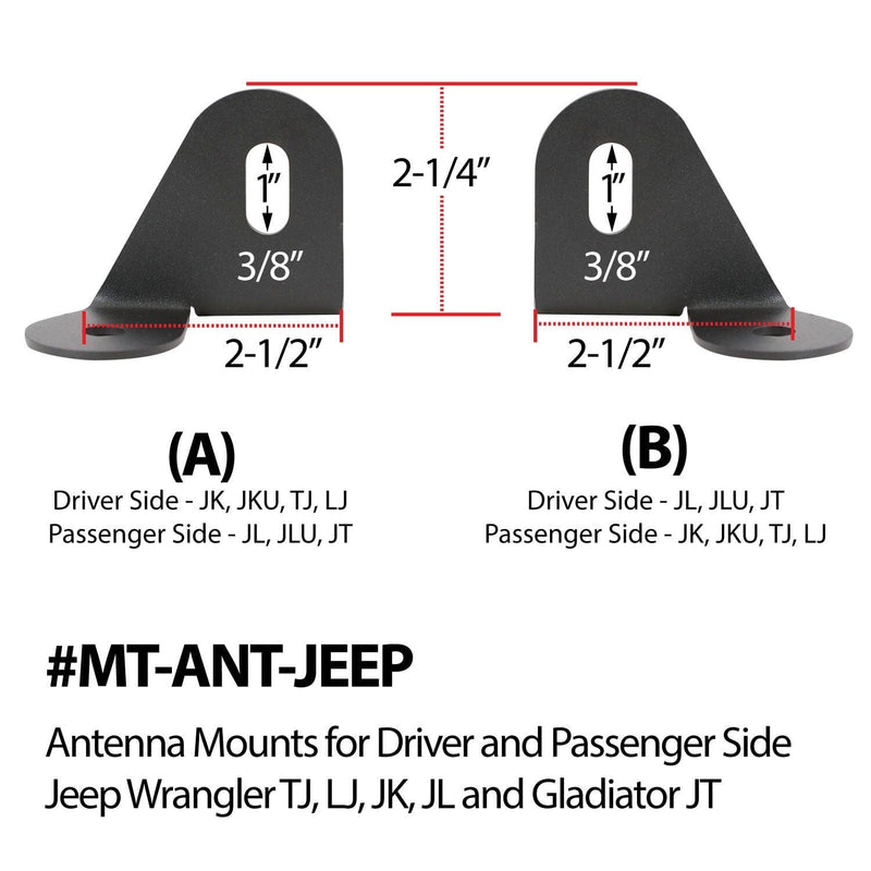Load image into Gallery viewer, Rugged Radios Antenna Mount for Jeep Wrangler TJ, LJ, JK, JL and Gladiator JT
