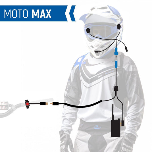 Rugged Radios MOTO MAX Complete Motorcycle Communication Kit with Heavy-Duty OFFROAD Cables