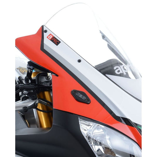 R&G Racing Black Mirror Delete Blanking Plates For 2011-2016 Aprilia RS4 125