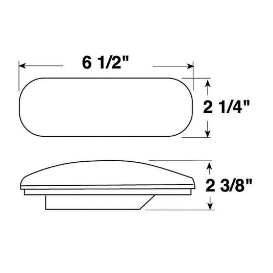 Oval Incandescent Trailer Stop/Turn/Tail Light, 6.50 X 2.25 - 10-Pack