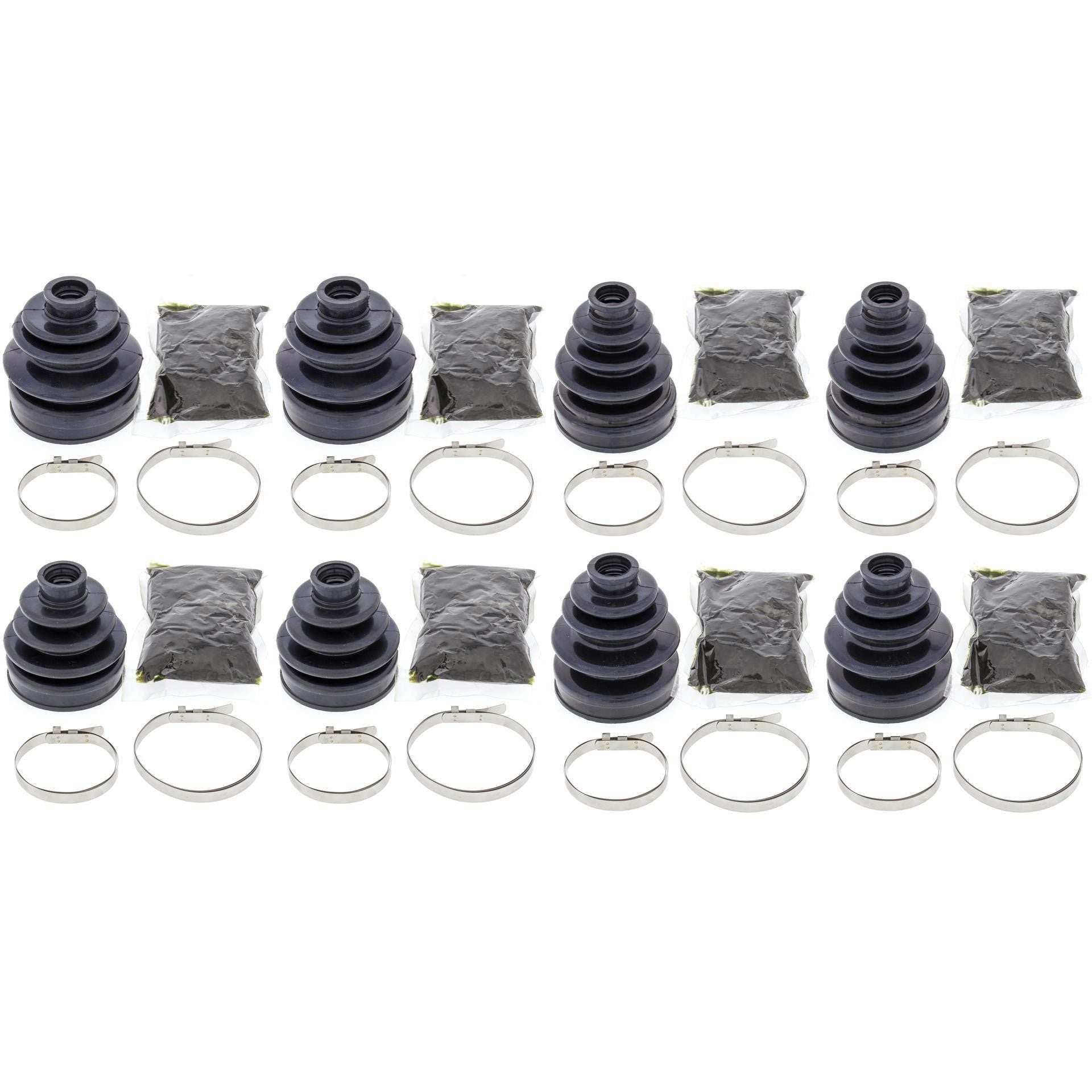 Complete Front & Rear Inner & Outer CV Boot Repair Kit for Yamaha 660 RHINO 2004