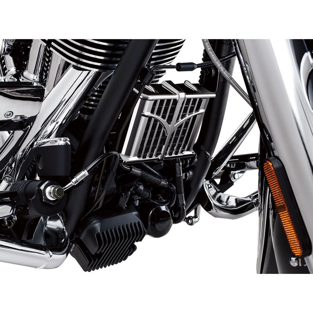 Kuryakyn Classic Chrome Oil Cooler Cover Front Engine Down Tube Indian 5640