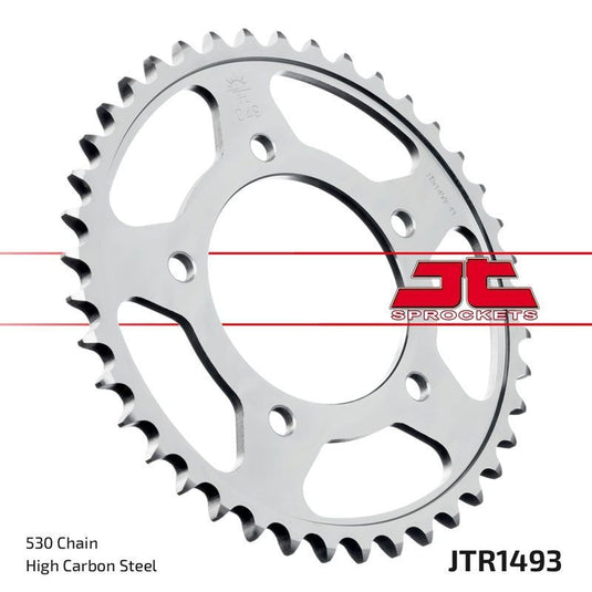 JT Sprockets Rear Steel Sprocket 42 Tooth 42T 530 Chain For Kawasaki Ninja ZX14R ZX1400 ABS 2013-15 JTR1493.42