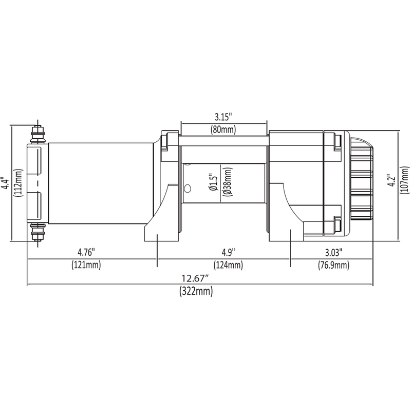 Load image into Gallery viewer, Winch Kit 2500 lb For Yamaha Big Bear 400 4x4 2007-2012 (Steel Cable)
