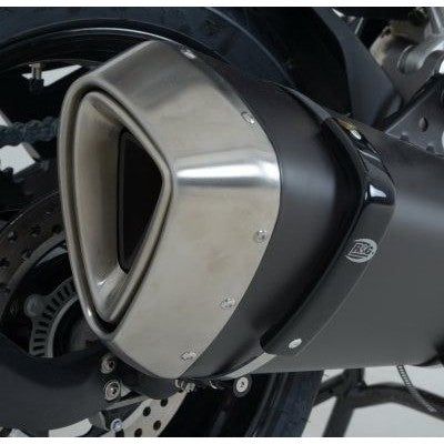R&G Racing Black Exhaust Protector Extra Long Band For 2013-2018 Aprilia Caponord 1200