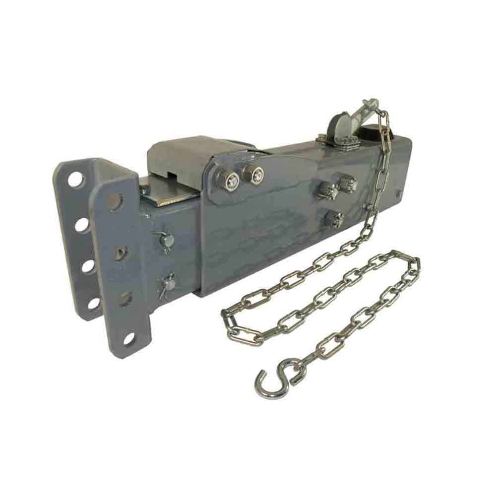 Dexter / Titan Model 20 4-Hole 3-Position Vertical Adjustable Channel, 20K Surge Brake Actuator Weld-On Center Mount for Drum Brake Systems