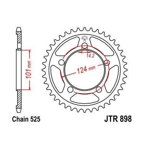 Steel Rear Sprocket 38T for Street KTM 1190 RC8 2010