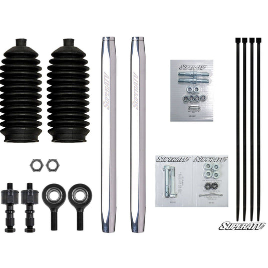 SuperATV Polaris RZR XP 2016 Turbo Billet Aluminum Hex Tie Rod Kit TRRA-P-RZR1K-B