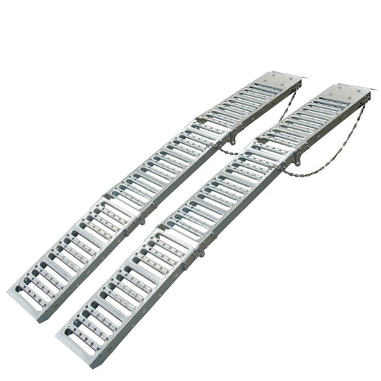 Loading Ramps - 6 Foot Steel, Tri-Folding, Arched, 1000 lbs. Capacity - Pair